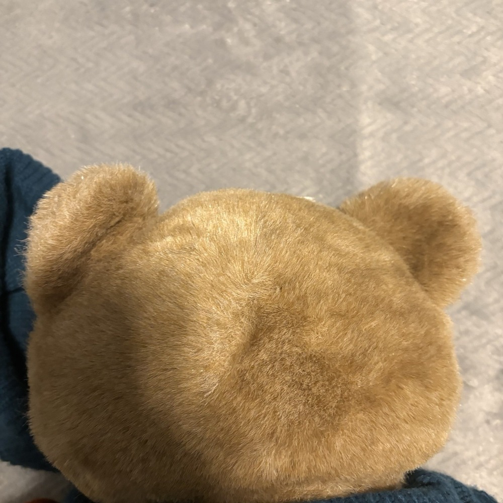 Vintage 1984 CHOSUN INTERNATIONAL Teddy Bear Plush with Blue Sweater and Hat - Picture 8 of 16